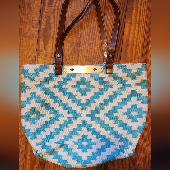 Patricia Nash Chennai Tote- Teal NWT - Picture 1 of 4